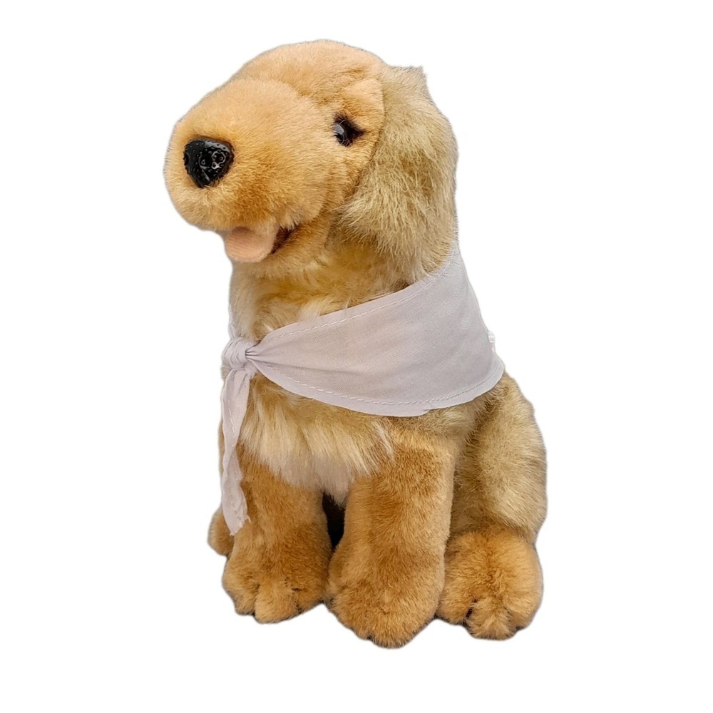 Little Orphan Annie Puppy Dog 6" Plush Stuffed‎ Animal White Bandana